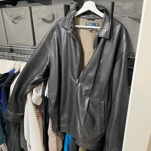 Polo by Ralph Lauren 100% genuine leather jacket BRAND NEW XXL men